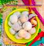 Easy Steps to Prepare Bi-colour Sweet Potato Mochi the Delicious Can spoil the tongue