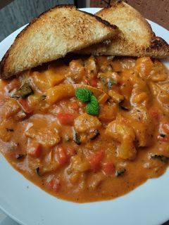 Una foto de Dip ó untable de pimiento y calabacines tatemados🥙🧆🌯