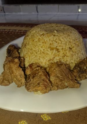 صورة لوصفة رز باللحم والبهارات