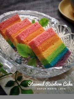 Foto resep Steamed Rainbow Cake (ala Hj. Lean Meitia Putri)