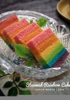 Foto resep Steamed Rainbow Cake (ala Hj. Lean Meitia Putri)