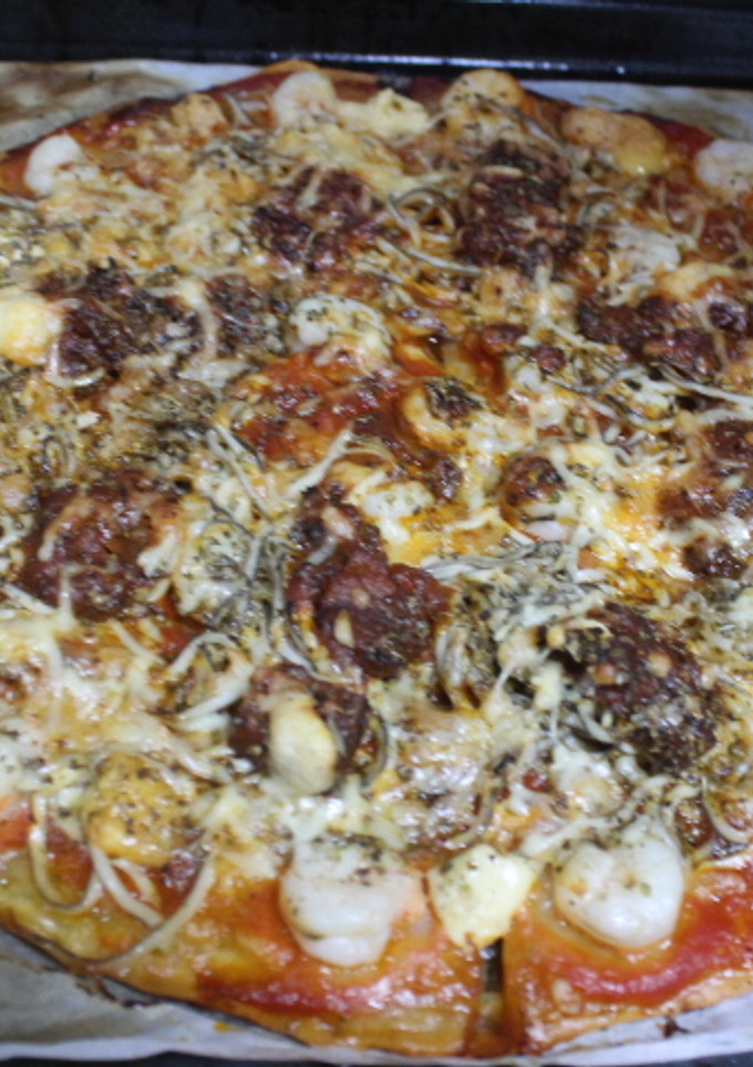Una foto de Pizza marinera