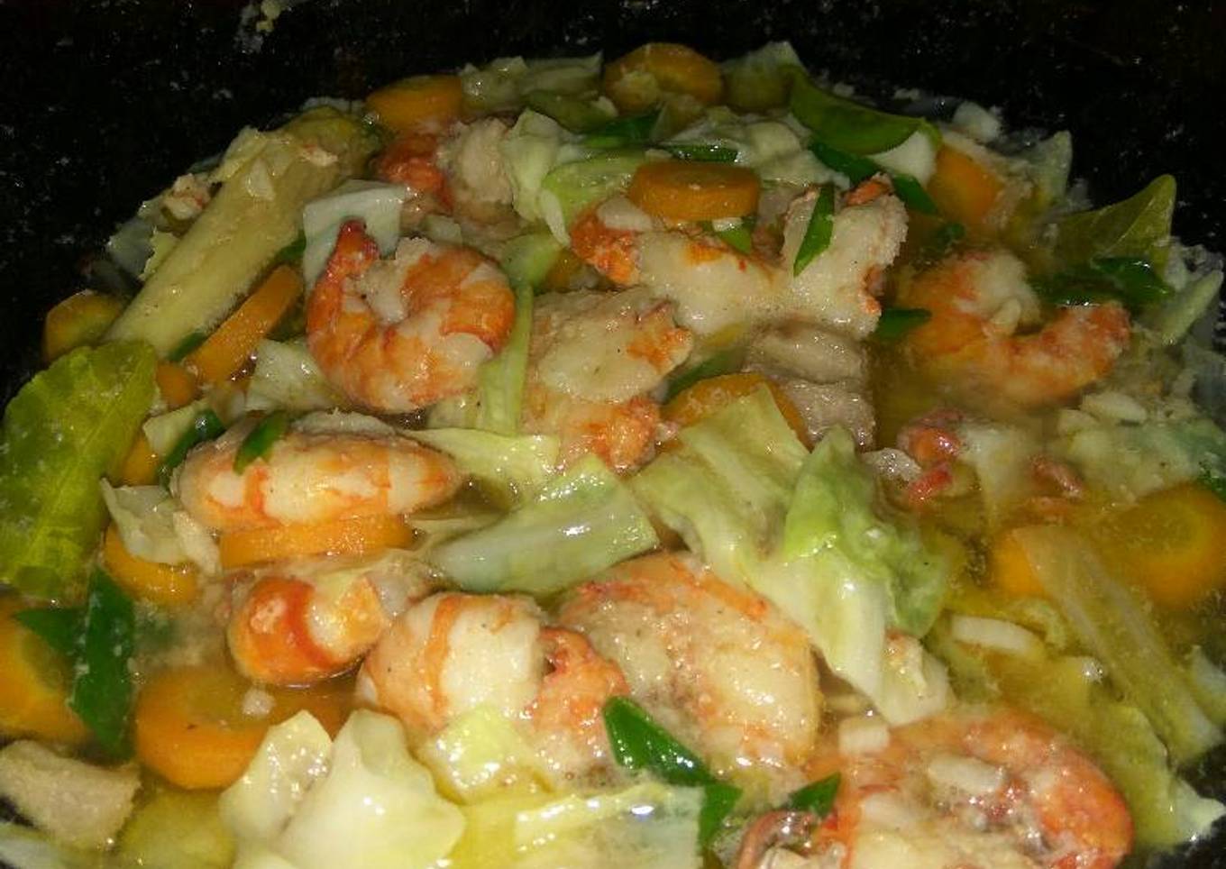 Capcay udang simple lezat - resep kuliner nusantara