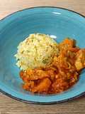 Pollo con piña en salsa piquillo picón