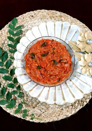 A picture of Tomato onion Thokku.