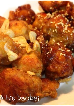 《尹食堂》韓式炸雞食譜(辣味醬油版+原味香蒜版) 的食譜成品照片