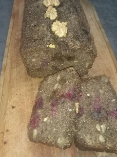 Una foto de Budín de banana súper fibra y súper nutrición