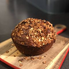 A picture of Banana and almond butter bread 🍌 🍞.