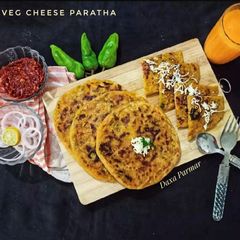 Mix Veg Cheese Paratha A picture of Mix Veg Cheese Paratha.