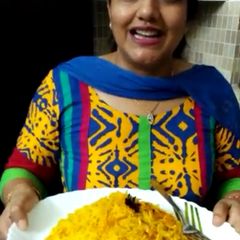 A picture of #yellow "sweet"rice#carrot #festive.