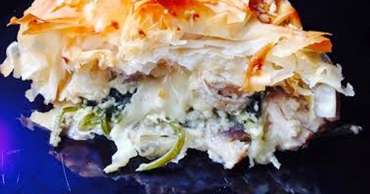 Chicken Mushroom Amp Spinach Phyllo Pie Recipe By Beula Pandian Thomas Cookpad