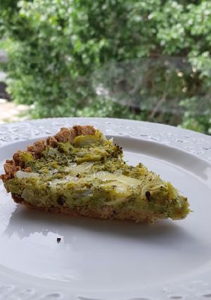 Una foto de 🥦 Tarta de brócoli, cebolla y queso 🧀