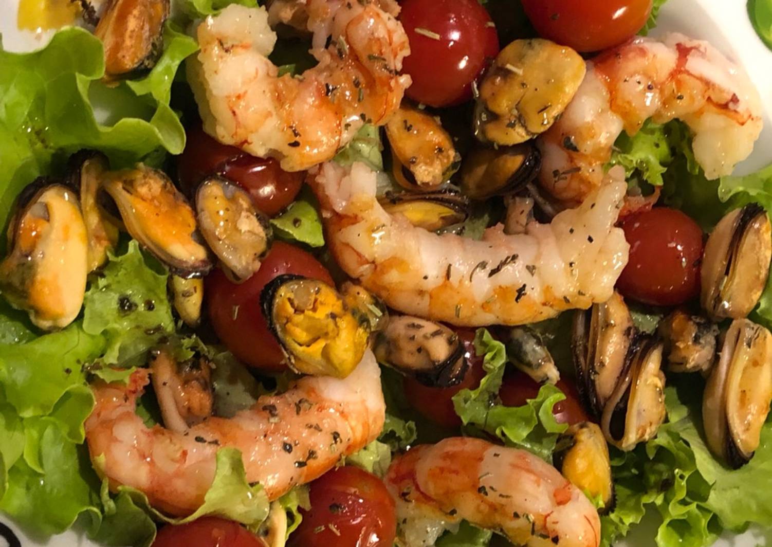 Теплый Салат С Морепродуктами Фото Рецепт