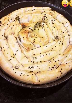 عکسی از دستور بورک اسفناج و پنیر به شیوه نواب