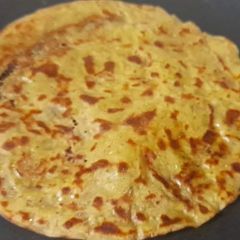 A picture of Aloo k parathe.