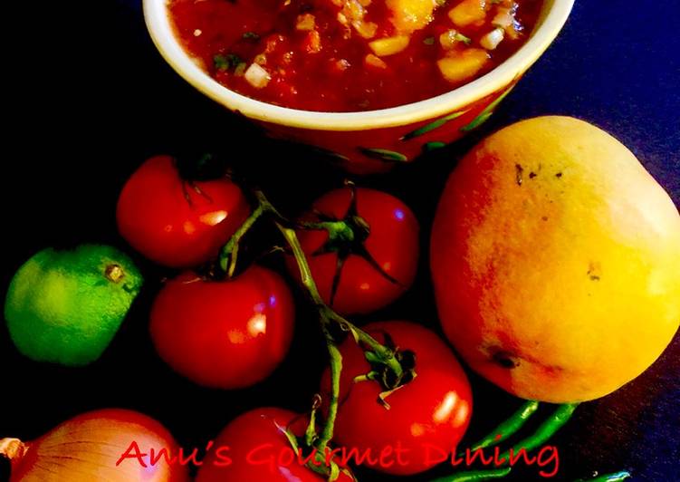 Recipe of Homemade Sausage, Spicy ‘n’ Sweet Tomato-Mango Salsa