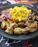 Mote con Chicharrón de Pollo