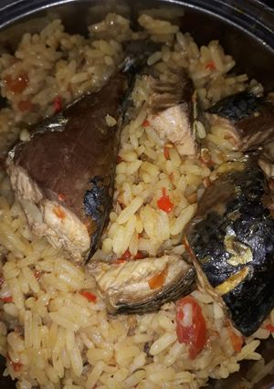 A picture of Coconut jollof rice.