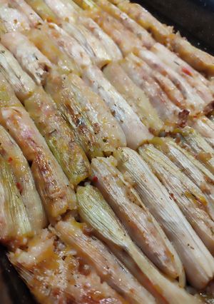 A picture of Leek Dolmades.