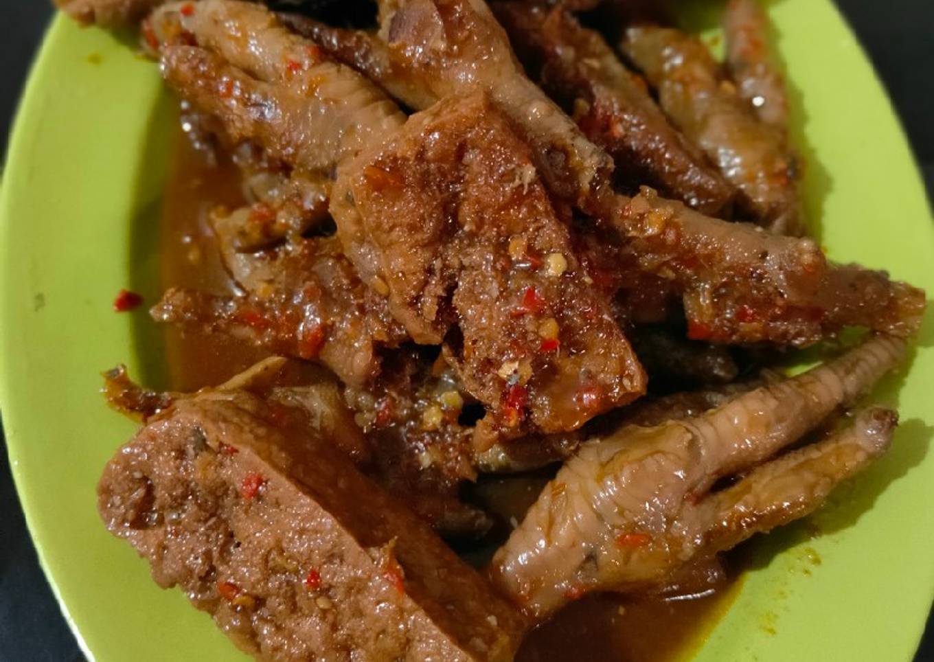 Semur ceker ayam dan tahu