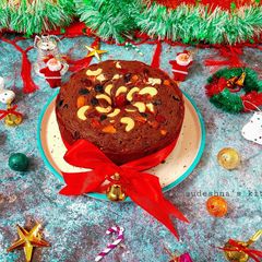 A picture of Traditional Plum Cake Using Rum.