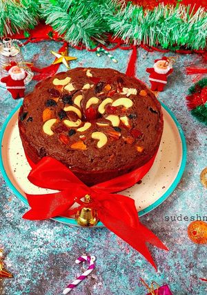 A picture of Traditional Plum Cake Using Rum.