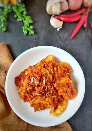 Foto resep Tempe Dan Telur Ceplok Bumbu Balado