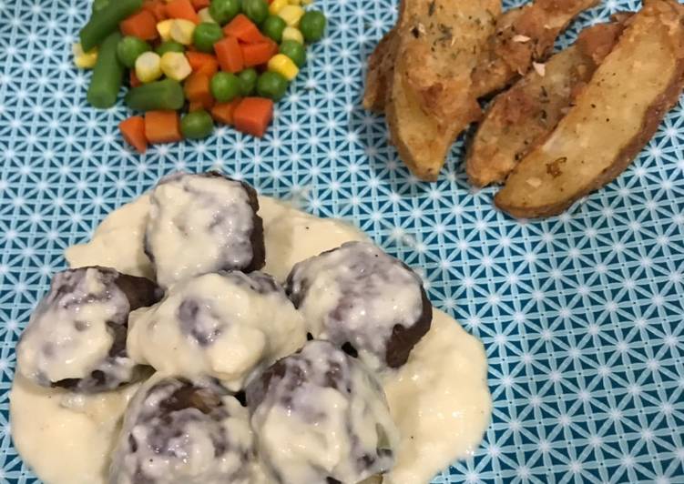 Swedish meatball ala ikea🇸🇪 (simple/easy/mudah)