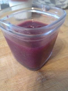 Une photo de Compote banane myrtille