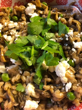 Easy Way Make Mushroom and pea spelt risotto the So Delicious Perfect