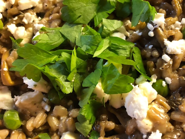 Easy Way Make Mushroom and pea spelt risotto the So Delicious Perfect