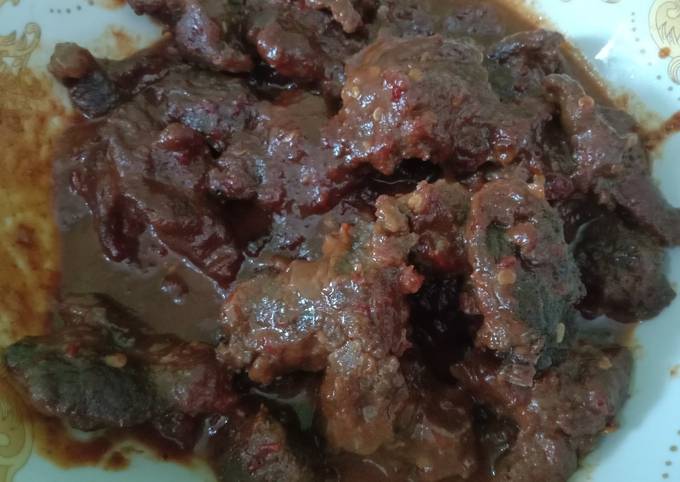 Rendang daging ala ibu