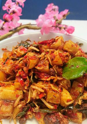 Foto resep Sambal kentang ikan teri