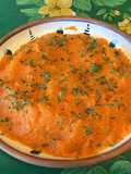 Purée de carottes aux épices, ail et persil