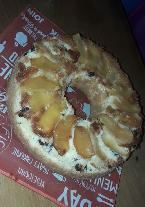Una foto de Torta de manzanas invertida