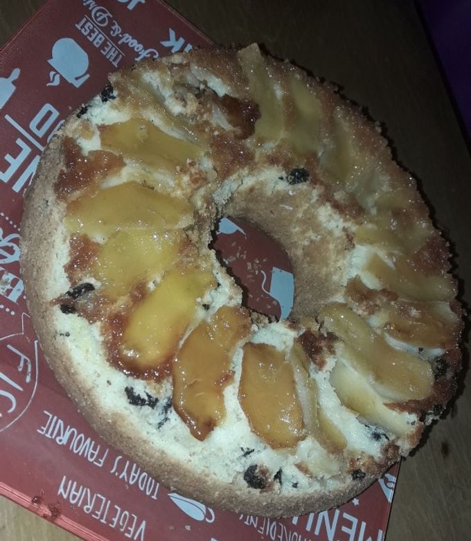 Una foto de Torta de manzanas invertida