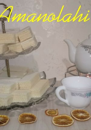 عکسی از دستور ویفر موزی با روغن مایع
