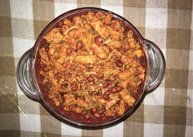 Cara Vegan EnakTricangpe - Teri Kacang Tempe Balado