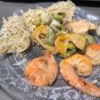 Nouilles soba crevettes curry