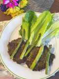 Grilled Asparagus with Tuna Fish Cakes
