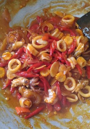 Foto resep (11) Cumi asam pedas