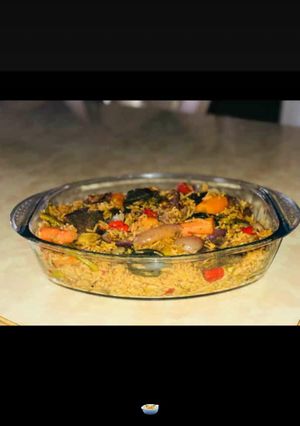 A picture of Jallof rice.