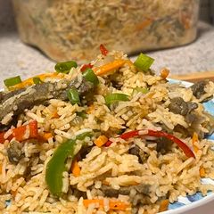 A picture of Steak fajita rice bowls.