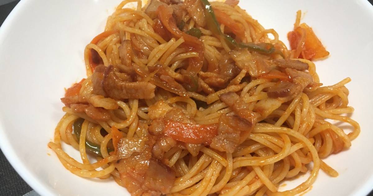 Napolitan Spaghetti (Japanese Style Ketchup Spaghetti) Recipe by Saori  Fujimoto - Cookpad