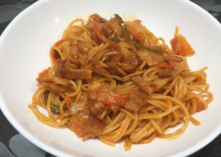 Easiest Way to Make Favorite Napolitan Spaghetti (Japanese Style Ketchup Spaghetti)