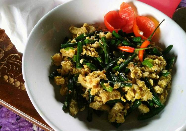 Resep Orak Arik babat telor kacang panjang yang Menggugah Selera
