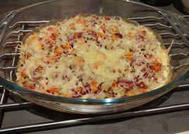 Gratin de Crozet à la cancoillotte et carottes