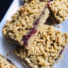 A picture of Crumble Jam Tart.