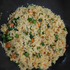 A picture of Shezwan fried rice.