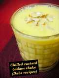 Chilled custard badam shake